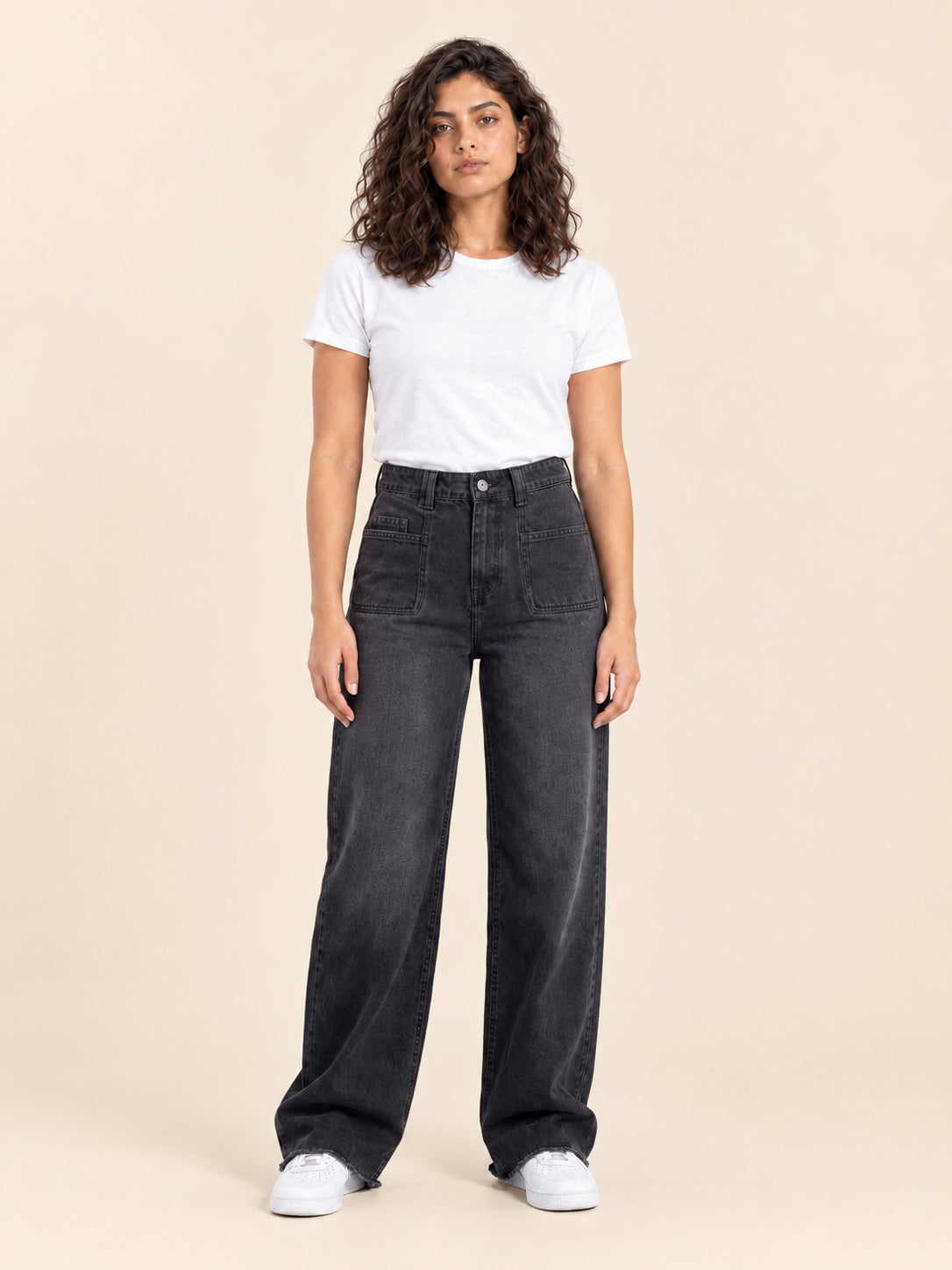 Wide-Leg Jeans — Dirty Grey