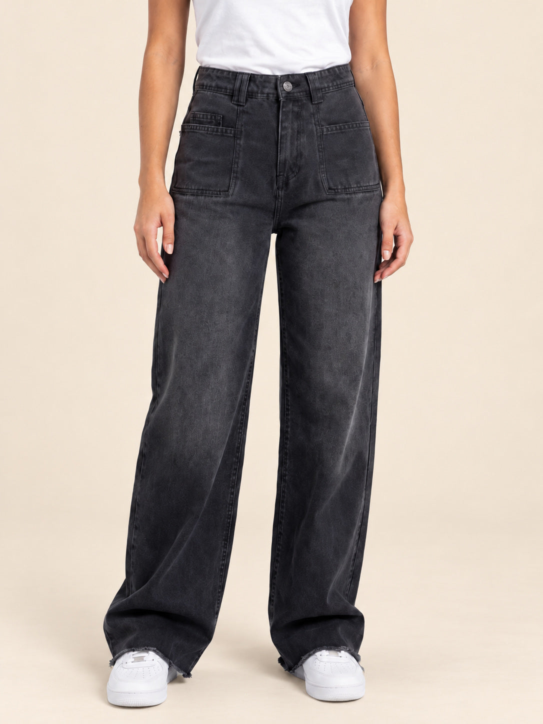Wide-Leg Jeans — Dirty Grey